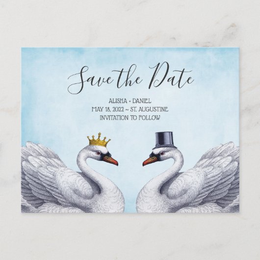 De witte Zwand sparen de Datum Aankondigingskaart (Voorkant)