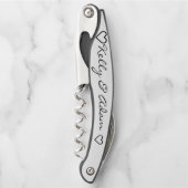 De witte zwarte kurk van het bruidspaar kurkentrekker (Voorkant)