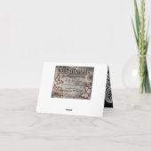 De witte Zwarte Moderne Gothic van het Kant dankt Bedankkaart (Achterkant)