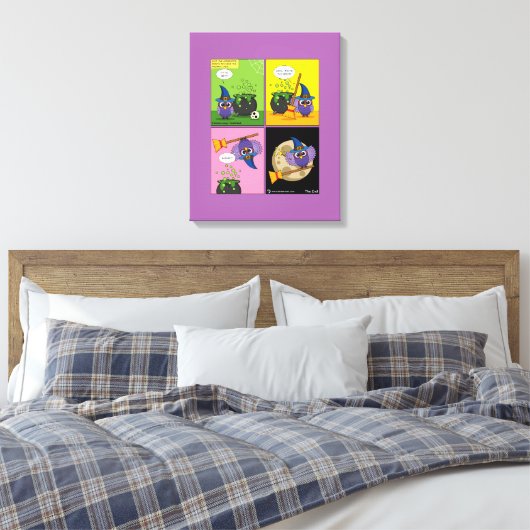 De wizard Apprentice - Comic reinigen Canvas Afdruk (Insitu (Slaapkamer))