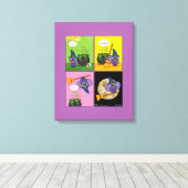 De wizard Apprentice - Comic reinigen Canvas Afdruk (Insitu (Houten vloer))