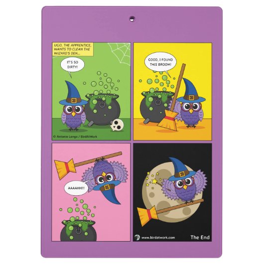 De wizard Apprentice - Comic reinigen Klembord (Achterkant)