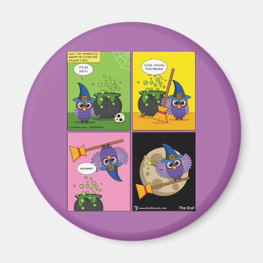 De wizard Apprentice - Comic reinigen Magneet (Voorkant)