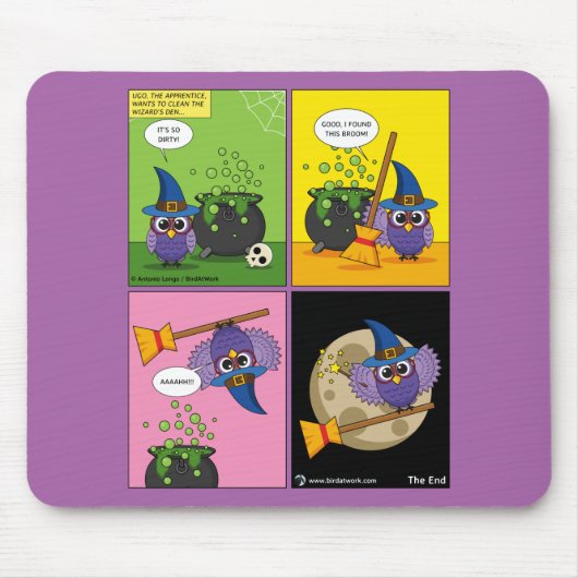 De wizard Apprentice - Comic reinigen Muismat (Voorkant)