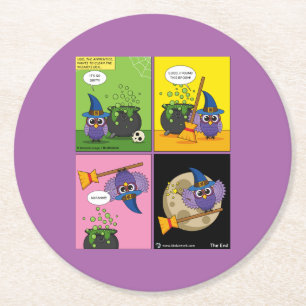 De wizard Apprentice - Schoonmaken Ronde Kartonnen Onderzetter