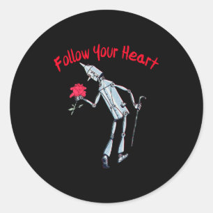De Wizard Of Oz Tin Man Shirt-de Wizard Of Oz Sh Ronde Sticker