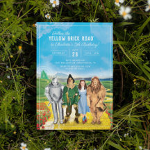 De Wizard of Oz verjaardagsuitnodiging