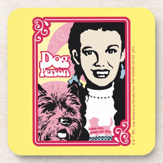 De wizard OZ™ | Dorothy™ & Toto™ - Dog Person Bier Onderzetter (Voorkant)