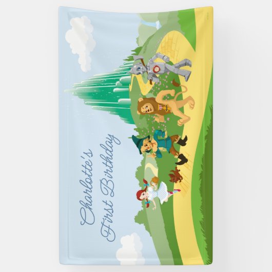 De wizard OZ™ | Geboortedag Spandoek (Verticaal)