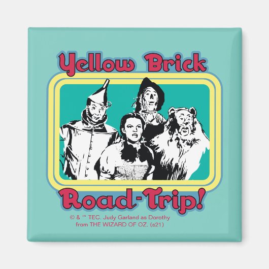 De wizard OZ™ | Gele weg naar de weg. Magneet (Voorkant)