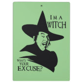 De wizard OZ™ | Ik ben een heks Klembord (Achterkant)