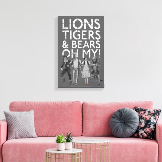 De wizard OZ™ | Liontijgers en Beren Oh mijn! Canvas Afdruk (Insitu (Woonkamer))
