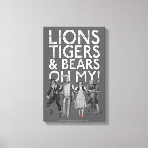 De wizard OZ™   Liontijgers en Beren Oh mijn! Canvas Afdruk