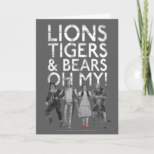 De wizard OZ™ | Liontijgers en Beren Oh mijn! Kaart (Voorkant)
