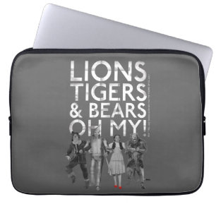 De wizard OZ™ Liontijgers en Beren Oh mijn! Laptop Sleeve