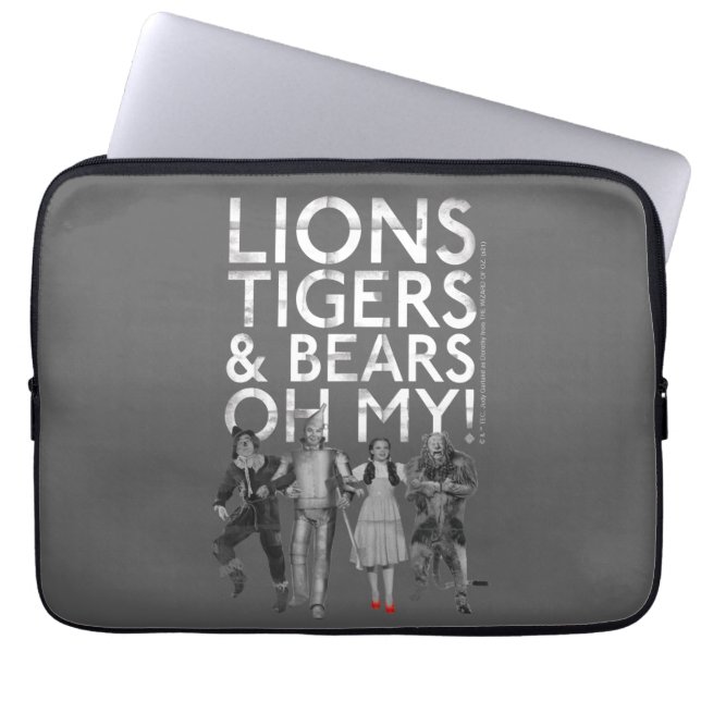 De wizard OZ™ | Liontijgers en Beren Oh mijn! Laptop Sleeve (Voorkant)