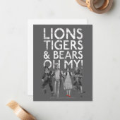 De wizard OZ™ | Liontijgers en Beren Oh mijn! Notitiekaartje (Voorkant / Achterkant in situ)