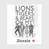 De wizard OZ™ | Liontijgers en Beren Oh mijn! Sticker (Vel)