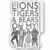 De wizard OZ™ | Liontijgers en Beren Oh mijn! Sticker (Voorkant)