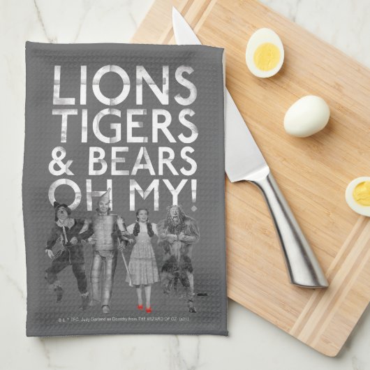 De wizard OZ™ | Liontijgers en Beren Oh mijn! Theedoek (Quarter Fold)