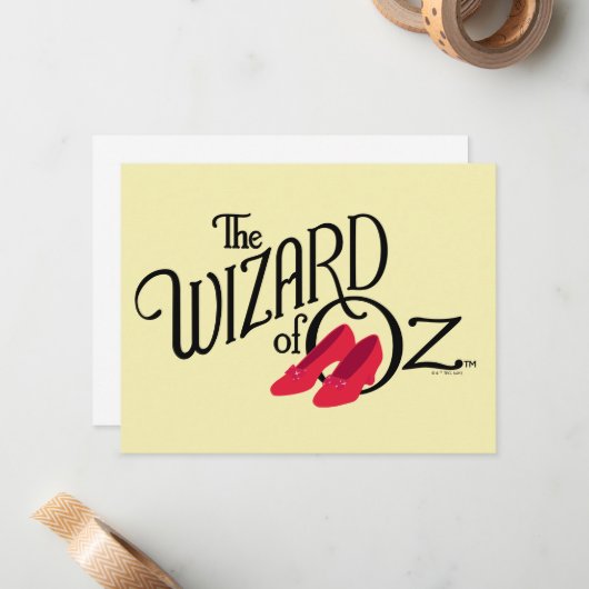 De wizard OZ™ Logo Notitiekaartje (Voorkant / Achterkant in situ)