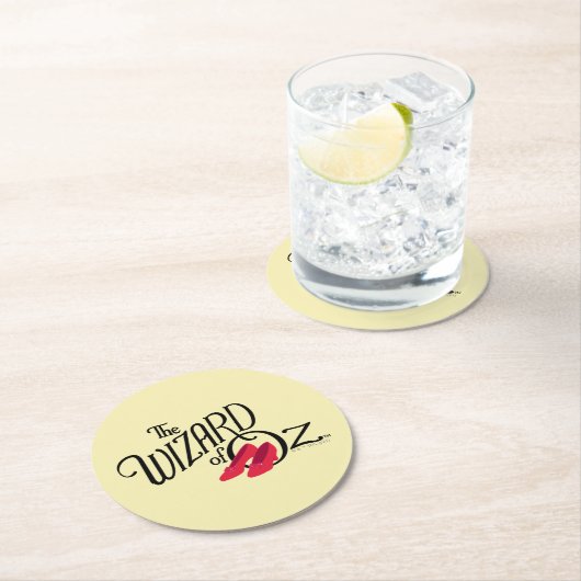 De wizard OZ™ Logo Ronde Kartonnen Onderzetter (Insitu)