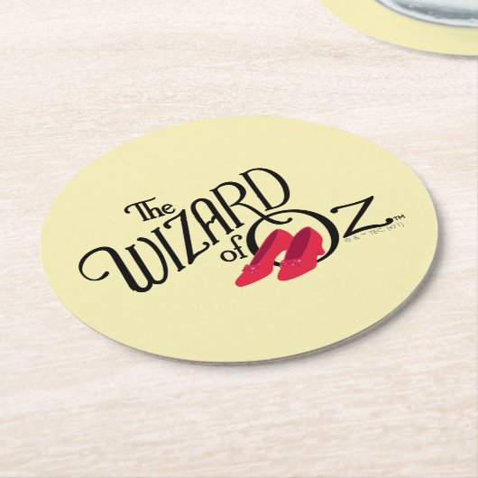 De wizard OZ™ Logo Ronde Kartonnen Onderzetter (Gebogen)