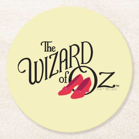 De wizard OZ™ Logo Ronde Kartonnen Onderzetter (Voorkant)