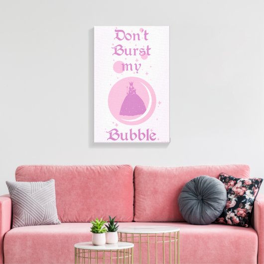 De wizard OZ™ | Mijn bubbeltje niet verbranden Canvas Afdruk (Insitu (Woonkamer))