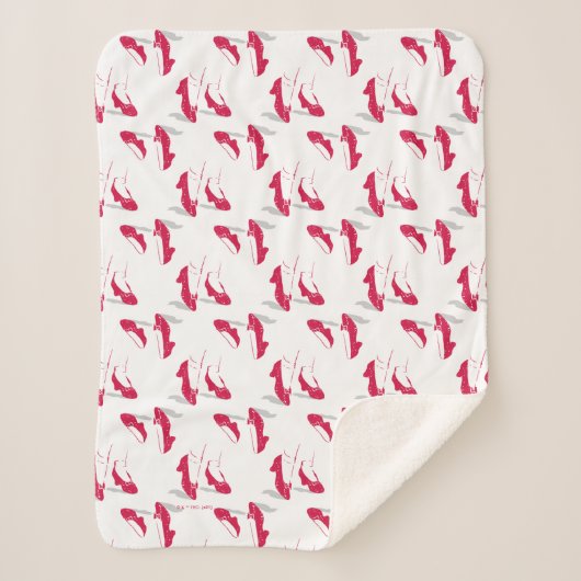 De wizard OZ™ | Ruby Slippers™-patroon Sherpa Deken (Voorkant)