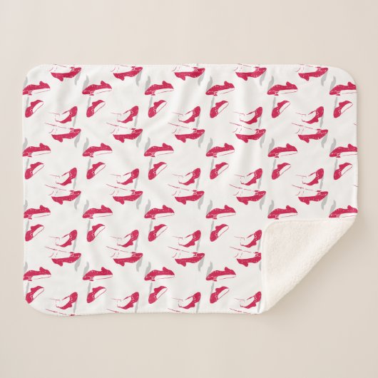 De wizard OZ™ | Ruby Slippers™-patroon Sherpa Deken (Voorkant (horizontaal))