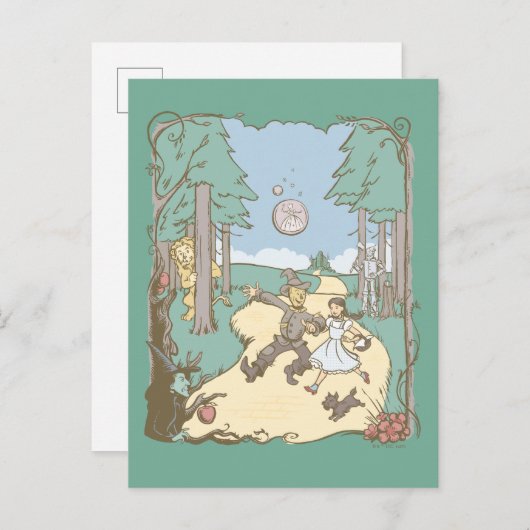 De wizard OZ™ | Storybook Yellow Brick Road Briefkaart (Voorkant / Achterkant)