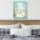 De wizard OZ™ | Storybook Yellow Brick Road Canvas Afdruk (Insitu (Slaapkamer))