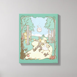 De wizard OZ™   Storybook Yellow Brick Road Canvas Afdruk
