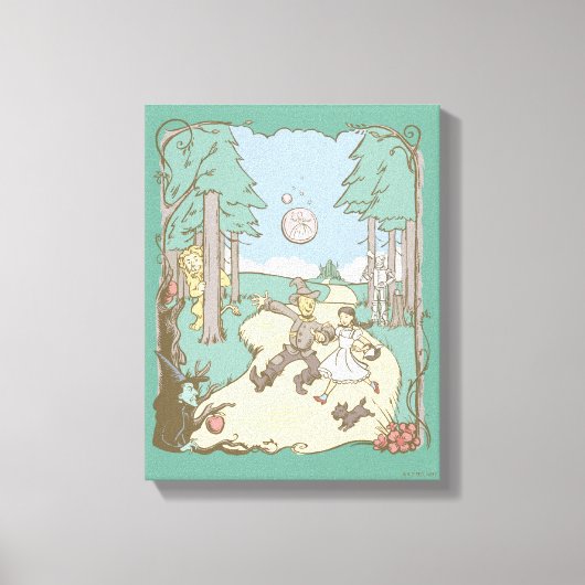 De wizard OZ™ | Storybook Yellow Brick Road Canvas Afdruk (Voorkant)