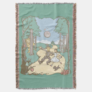 De wizard OZ™   Storybook Yellow Brick Road Deken