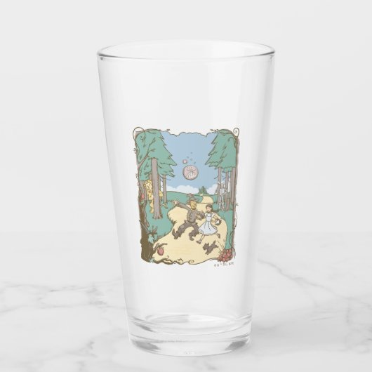 De wizard OZ™ | Storybook Yellow Brick Road Glas (Voorkant)