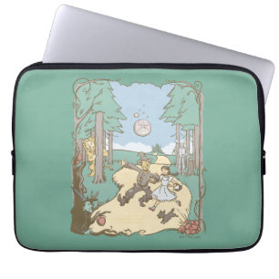 De wizard OZ™   Storybook Yellow Brick Road Laptop Sleeve