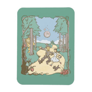 De wizard OZ™   Storybook Yellow Brick Road Magneet
