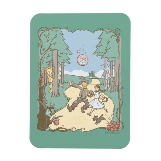 De wizard OZ™ | Storybook Yellow Brick Road Magneet (Verticaal)