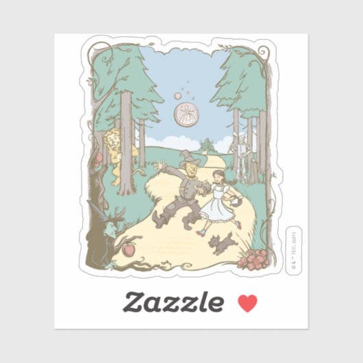 De wizard OZ™ | Storybook Yellow Brick Road Sticker (Vel)