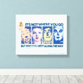 De wizard OZ™ | Wie u onderweg tegenkomt Canvas Afdruk (Insitu (Houten vloer))