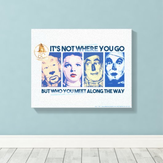 De wizard OZ™ | Wie u onderweg tegenkomt Canvas Afdruk (Insitu (Houten vloer))