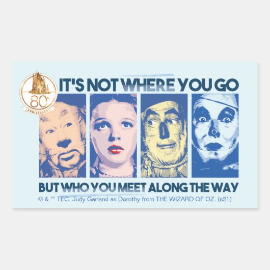 De wizard OZ™ | Wie u onderweg tegenkomt Rechthoekige Sticker (Voorkant)