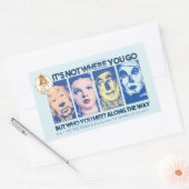 De wizard OZ™ | Wie u onderweg tegenkomt Rechthoekige Sticker (Envelop)