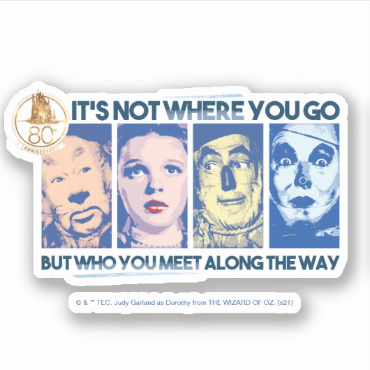 De wizard OZ™ | Wie u onderweg tegenkomt Sticker (Voorkant)