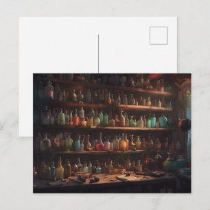 De Wizards Apothecary   Digitale kunst Briefkaart