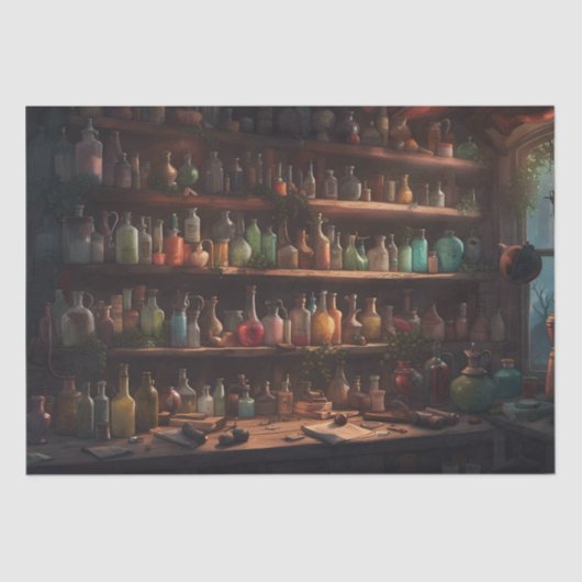 De Wizards Apothecary | Digitale kunst Tissuepapier (Voorkant)