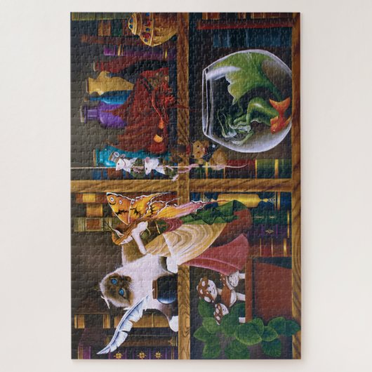 De Wizards Fantasy Library Legpuzzel (Verticaal)