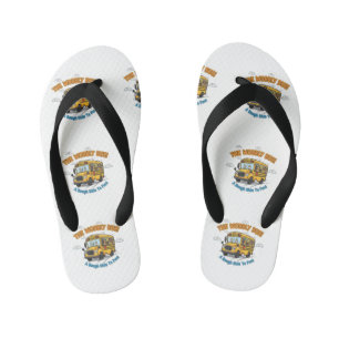 "De Wobbly Bus" Speelse Schooldagen Kinder Teenslippers